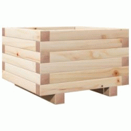 Helloshop26 - Jardinière bac lit surélevé plantes fleurs terrasse jardin 40 x 40 x 26,5 cm bois de pin massif marron 02_0037528 - 3000213891294 Helloshop26 - Jardinière bac lit surélevé plantes fleurs terrasse jardin 40 x 40 x 26,5 cm bois de pin massif marron 02_0037528 - 3000213891294