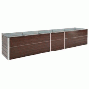 Helloshop26 - Jardinière lit surélevé plantes fleurs jardinacier galvanisé 400 x 80 x 45 cm marron 02_0001117 - 3000074761538 Helloshop26 - Jardinière lit surélevé plantes fleurs jardinacier galvanisé 400 x 80 x 45 cm marron 02_0001117 - 3000074761538