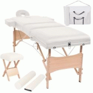Helloshop26 - Table de massage pliable et tabouret 10 cm d'épaisseur blanc 02_0001864 - 3000089511531 Helloshop26 - Table de massage pliable et tabouret 10 cm d'épaisseur blanc 02_0001864 - 3000089511531