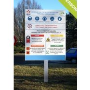 Panneau de signalisation pour entrepot - direct signaletique - hauteur 3000 mm