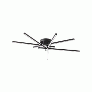 Plafonnier LED 70 W en aluminium noir mat, 4900 lm, dimmable, CCT 3000/4000/6000 K, design moderne, IP20 - Perenz - noir 8050 N CTD