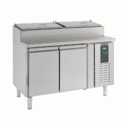 Saladette table de préparation inox réfrigérée 2 portes 6x1/3 gn - P7450.0102