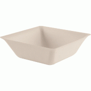 Saladier carré Imagine Bagasse blanche 900ml - par 100