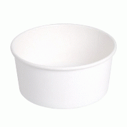 Saladier en carton blanc 750ml Ø14,5/12,5x7cm par 500