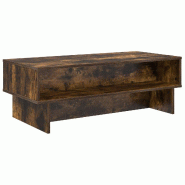 VidaXL Table basse Chêne fumé 100 x 46 x 35 cm Bois d'ingénierie Modèle Atlas Frame Élite - 8000240