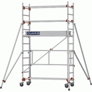 Échafaudage roulant aluminium AL 165 version base pliante - Hauteur de travail : 3,80 m - DUARIB - 613352 Échafaudage roulant aluminium AL 165 version base pliante - Hauteur de travail : 3,80 m - DUARIB - 613352