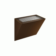 Applique Murale Led Comet Power Switch 40 X 90 Mm Corten, 10/20 W, Dimmable Par Triac, 2700 K - 4000 K, Ip65 - Beneito & Faure - marron 8436590206690