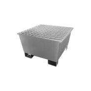 Bac de rétention en acier galvanisé - 1 IBC 1000 L - 644?HT