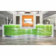 Banque d'accueil lumineuse Valde - MDD - Gris mat