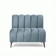 Banquette de restaurant professionnelle CHR Cocoon velours safira, 150 cm  France Mobilier CHR - bleu 3760326528783