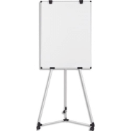 Bi-office chevalet magnétique pieds à roulettes, surface laquée. Dimensions : 750 x 1065 mm
