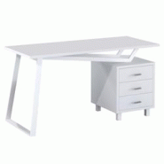 Bureau d'ordinateur Mod. ELEGANT BLANC, modèle Yelloo, pour chambre à coucher - blanc 0805698370318 Bureau d'ordinateur Mod. ELEGANT BLANC, modèle Yelloo, pour chambre à coucher - blanc 0805698370318