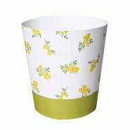 Cache pot  en amidon de maïs Euréka intér. Plastif  vert 10,5x12,5x14,2cm - 25