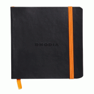 Carnet souple Rhodiarama noir A6, 144p./72 feuilles ivoire 90 g/m², dot grid - noir 117352C