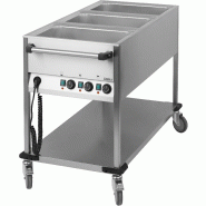 Chariot bain-marie à eau 3 x GN 1/1 Casselin
