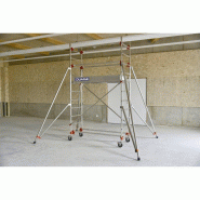 Echafaudage roulant alu - altitude alu - long. 1m65 - base std - gc lisses - DUARIB ld | 613312_0