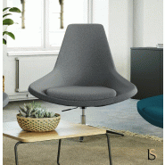 Fauteuil Lounge pivotant Storn - Mobel linea. - Vert, Haut_0