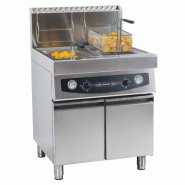 Friteuse double GAZ PRO Casselin 2 x 17L, 2 x 12 kW - Soubassement inox, Thermostat 190°C