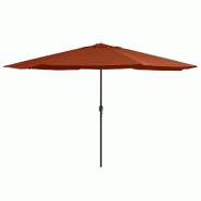Helloshop26 - Parasol d'extérieur avec mât en métal 400 cm terre cuite 02_0008268 - métal 3000442047769