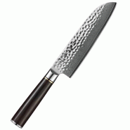 Hezhen - Couteau Santoku Damas - Série B1Z Classic - multicolore acier B1Z-RS