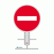 Panneau B1 - Sens interdit sur pied temporaire