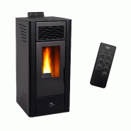 Poêle à granulés étanche Anita 11,6 kW Noir Sannover - noir acier 3760401213474