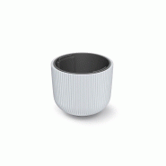 Prosperplast - Jardinière blanche avec réserve d’eau, collection MILLY - 23,9x23,9x19,7 cm, capacité de 7 L - blanc plastique polypropylène ZA5598