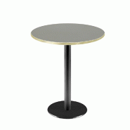 RestooTab - Table Rome Ø70cm verde comodoro fenix chants couleur laiton - vert Bois manufacturé TB-ROM-R70M-VER.CO-LAI
