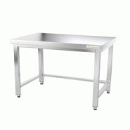 Table de travail en inox soubassement 1400 x 700 mm avec renfort PREMIUM / GOLDINOX - inox 3701770804771 Table de travail en inox soubassement 1400 x 700 mm avec renfort PREMIUM / GOLDINOX - inox 3701770804771