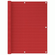 VidaXL Écran de balcon Rouge 120x300 cm PEHD Modèle Lounge Max - rouge 311012