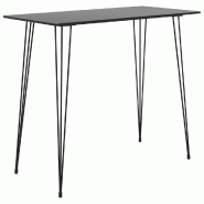 VidaXL Table de bar Noir 120x60x105 cm Modèle Helios Premium - Bois manufacturé 248143