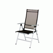 Aro Chaise pliante d'extérieur, acier / dossier textile, 56.5 x 63 x 106 cm, avec accoudoirs, réglable en 5 positions, noir / argent - multicolore a Aro Chaise pliante d'extérieur, acier / dossier textile, 56.5 x 63 x 106 cm, avec accoudoirs, réglable en 5 positions, noir / argent - multicolore a