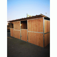 Boxes démontables en bois Douglas - BOXDEM - structure acier galvanisé, montage sans béton