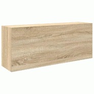 Helloshop26 - Armoire murale multifonctionnelle design épuré salle de bain 100 x 25 x 40 cm en bois d'ingénierie chêne sonoma 02_0051295 - Bois ma