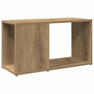 Helloshop26 - Meuble TV pratique bois d'ingénierie avec espace de rangement 60 x 24 x 32 cm style moderne en bois chêne artisanal 02_0050935 - Bois