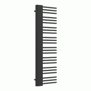 Helloshop26 - Radiateur sèche-serviettes chauffage salle de bain acier 146 x 45 cm noir 03_0010409 - noir 3000225208004