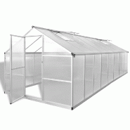 Helloshop26 - Serre tente abri plante fleur légumes aluminium 481 x 250 x 195 cm 23,44 m³ Transparent 02_0044471 - aluminium 3000220165395