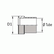 Manchette - Côte métrique - JMR0000406 - MRJ 06-7/16 - Ø D1: 7/16' (9.71 mm) - Ø T: 6.0 mm