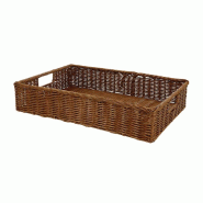 Manne polypro rectangle "Carita" chocolat 50x35x10cm - par 10 Manne polypro rectangle "Carita" chocolat 50x35x10cm - par 10