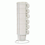 San Ignacio VESSIA - Set de 6 tasses empilables en porcelaine 360ml - blanc porcelaine SANR461