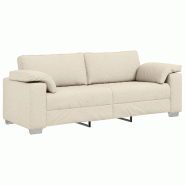 VidaXL Canapé Beige 219 x 80 x 82 cm Tissu en lin mélangé Modèle Perviane - 4105246