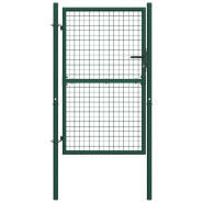 Vidaxl portail de clôture acier 100x150 cm vert 145734