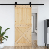 Vidaxl porte narvik 95x210 cm bois massif de pin 154446