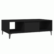 VidaXL Table basse noir 103,5x60x35 cm bois d'ingénierie Modèle Atlas Master Élégance - 806023