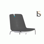 Chaise Mindy avec pied pyramidal - Mobel Linea. - Anthracite_1