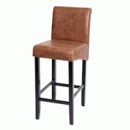 Décoshop26 - Tabouret de bar chaise de comptoir x1 en tissu imitation daim pieds en bois foncés 04_0008582 - 3000262635085 Décoshop26 - Tabouret de bar chaise de comptoir x1 en tissu imitation daim pieds en bois foncés 04_0008582 - 3000262635085