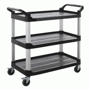 GastroHero Chariot de service en polypropylène grand format avec roulettes, 3 niveaux, 102 x 50 x 96 cm - plastique YK-ST048 GastroHero Chariot de service en polypropylène grand format avec roulettes, 3 niveaux, 102 x 50 x 96 cm - plastique YK-ST048
