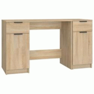 Helloshop26 - Bureau table poste de travail meuble d'ordinateur informatique étude avec armoire latérale chêne sonoma bois 02_0023394 - 3000214297668 Helloshop26 - Bureau table poste de travail meuble d'ordinateur informatique étude avec armoire latérale chêne sonoma bois 02_0023394 - 3000214297668