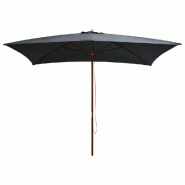 Helloshop26 - Parasol d'extérieur avec mât en bois 200 x 300 cm anthracite 02_0008244 - 3000440847767