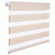 Helloshop26 - Store enrouleur jour et nuit zebra roller double couche 45x150 cm naturel 19_0000922 - polyester 3000246348987